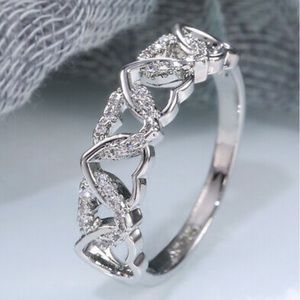 NWT 925 Silver White Sapphire Ring